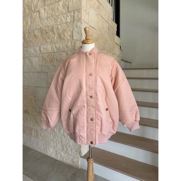 Sezane Riche Bomber Coat in Powder Pink M 38 US 6 - Picture 11 of 11
